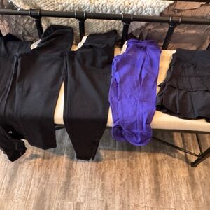 Lululemon Athletica Pajamas Black and Purple Stretchy Comfort
